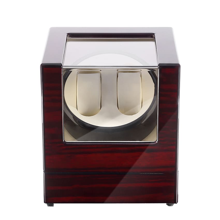 Remontoir de Montre Automatique en Bois Rouge – 2 Slots – Qualité Exceptionnelle