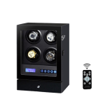 Remontoir Montres Automatiques Bois Noir 4 Slots – Finitions Premium