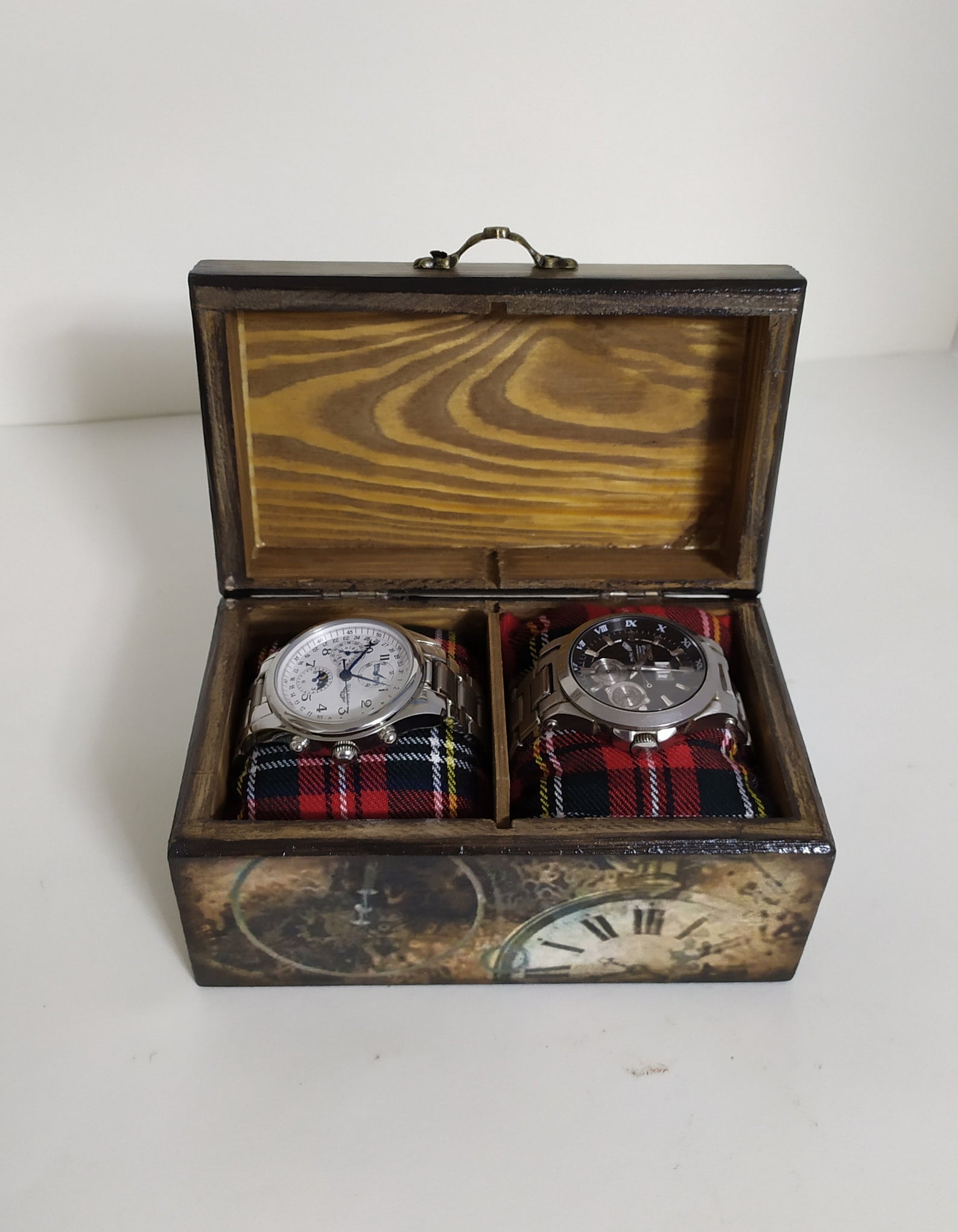 Boîte à Montre Artisanale Times - 5 Emplacements - Finitions Premium