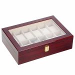 Boite à Montre en Bois Rouge 12 slots - Luxe & Précision