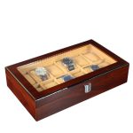 Boîte à Montre en Bois de Luxe 12 Emplacements - Rangement Précieux et Élégant