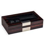 Boîte à Montres et Lunettes en Cuir - 4 Emplacements - Luxe et Élégance
