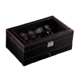 Coffret Montre en Carbone 6 Slots - Étui de Luxe pour 6 Montres