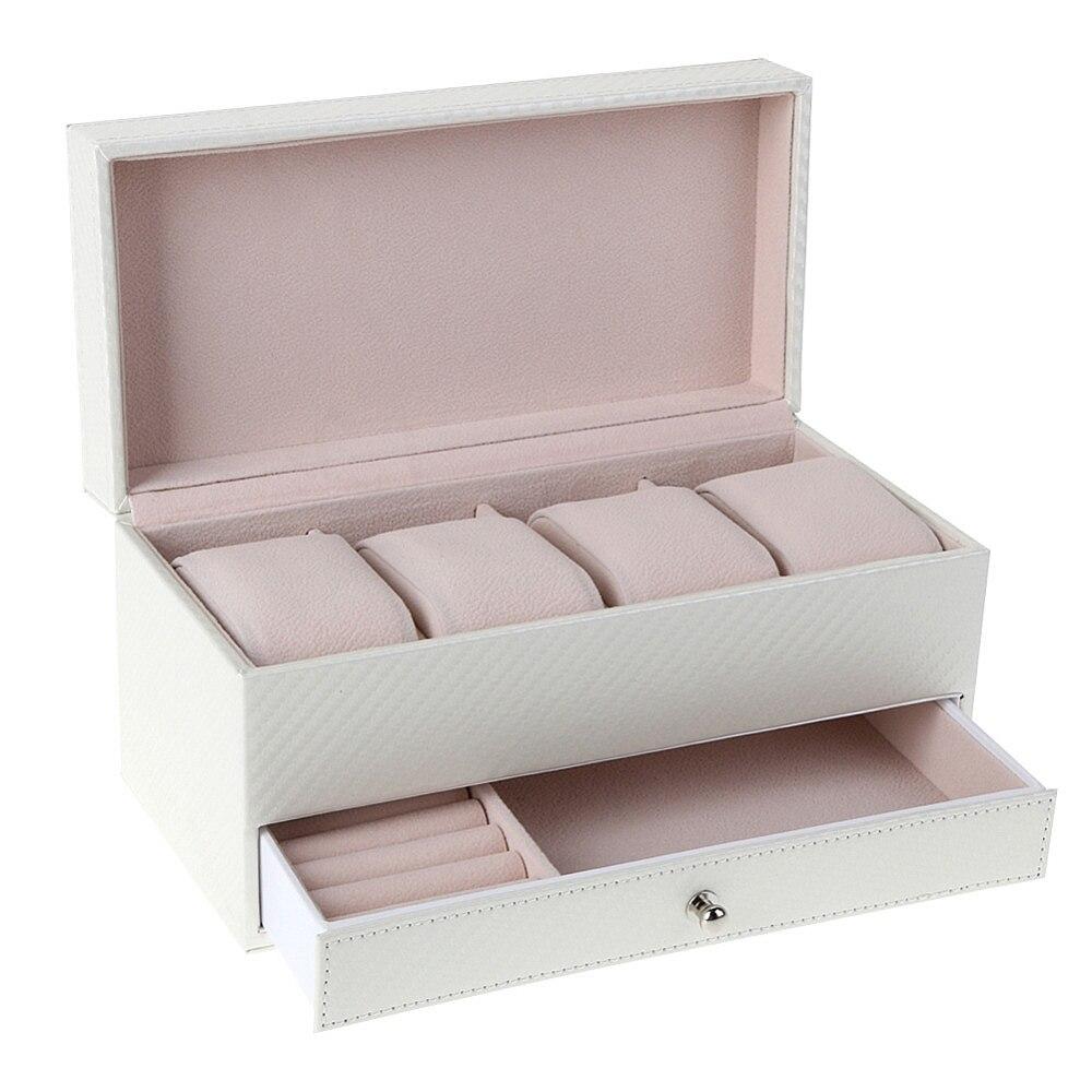 Coffret Montre en Cuir 4 Emplacements | Qualité & Élégance