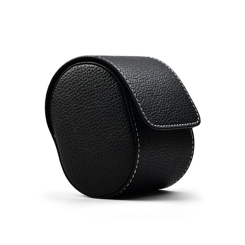 Étui de Voyage en Cuir Noir pour Montre 1 Slot - Qualité Supérieure
