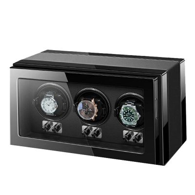 Remontoir à Montre Piano Black – 3 Fentes 💰 Qualité Premium