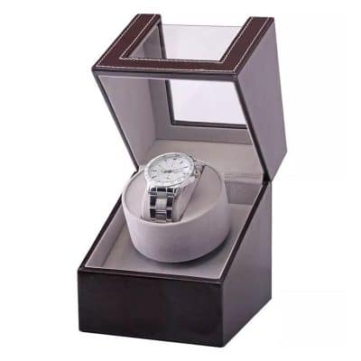 Remontoir à Montre Marron Simili-cuir, 6 Emplacements, Qualité Premium 💎