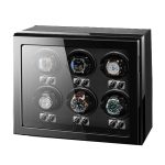 Remontoir à Montre Piano Black – 6 Fentes, Qualité Premium