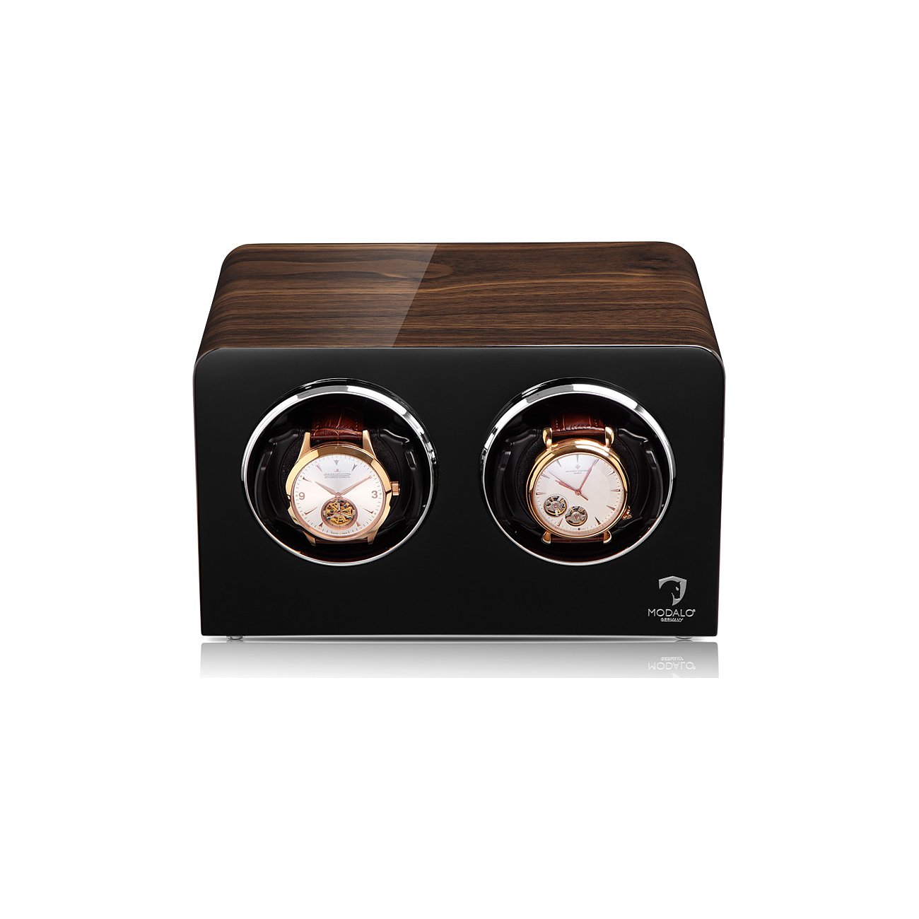 Remontoir Montre Noyer Duo - 2 Emplacements Qualité Premium
