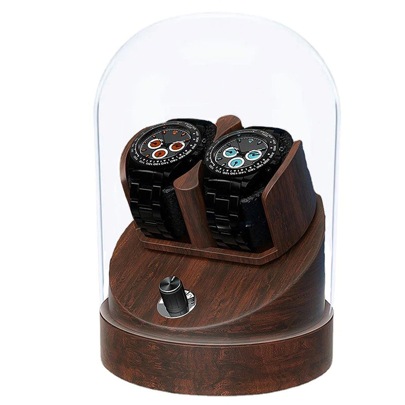 Remontoir Montre en Noyer – Cloche à 8 Emplacements