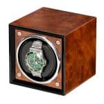 Remontoir Montre Cube Teck Premium – 6 Emplacements – Qualité Exceptionnelle