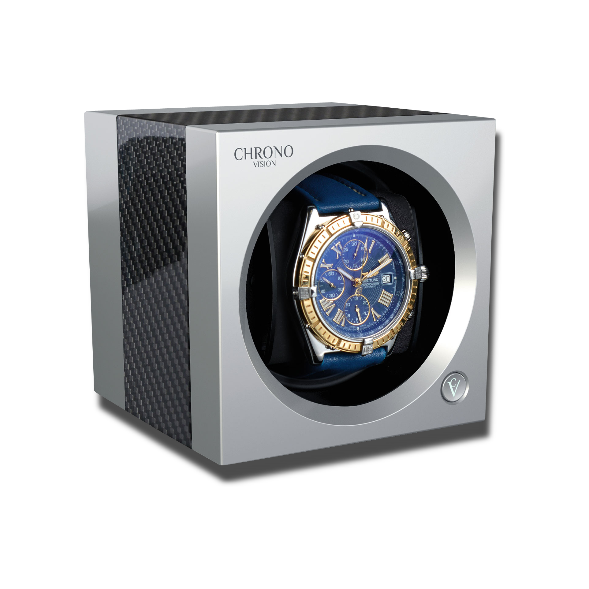 Remontoir Montre Carbone Gris - 3 Emplacements - Qualité Premium