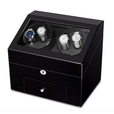 Remontoir à Montre Piano Black – 4+9 Fentes, Qualité Premium